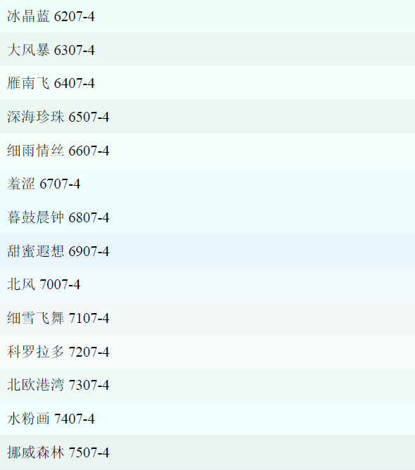 立邦漆色號查詢